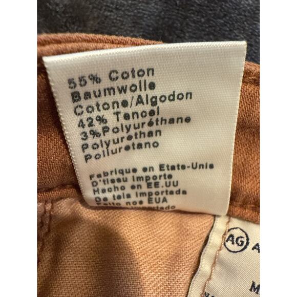 AG Adriano Goldschmied The Stevie Ankle Slim Straight Jeans 28R Orange Cotton B - Picture 2 of 12